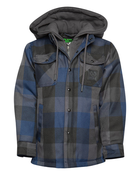 OVERTIME HOODED FLANNEL JACKET - YOUTH